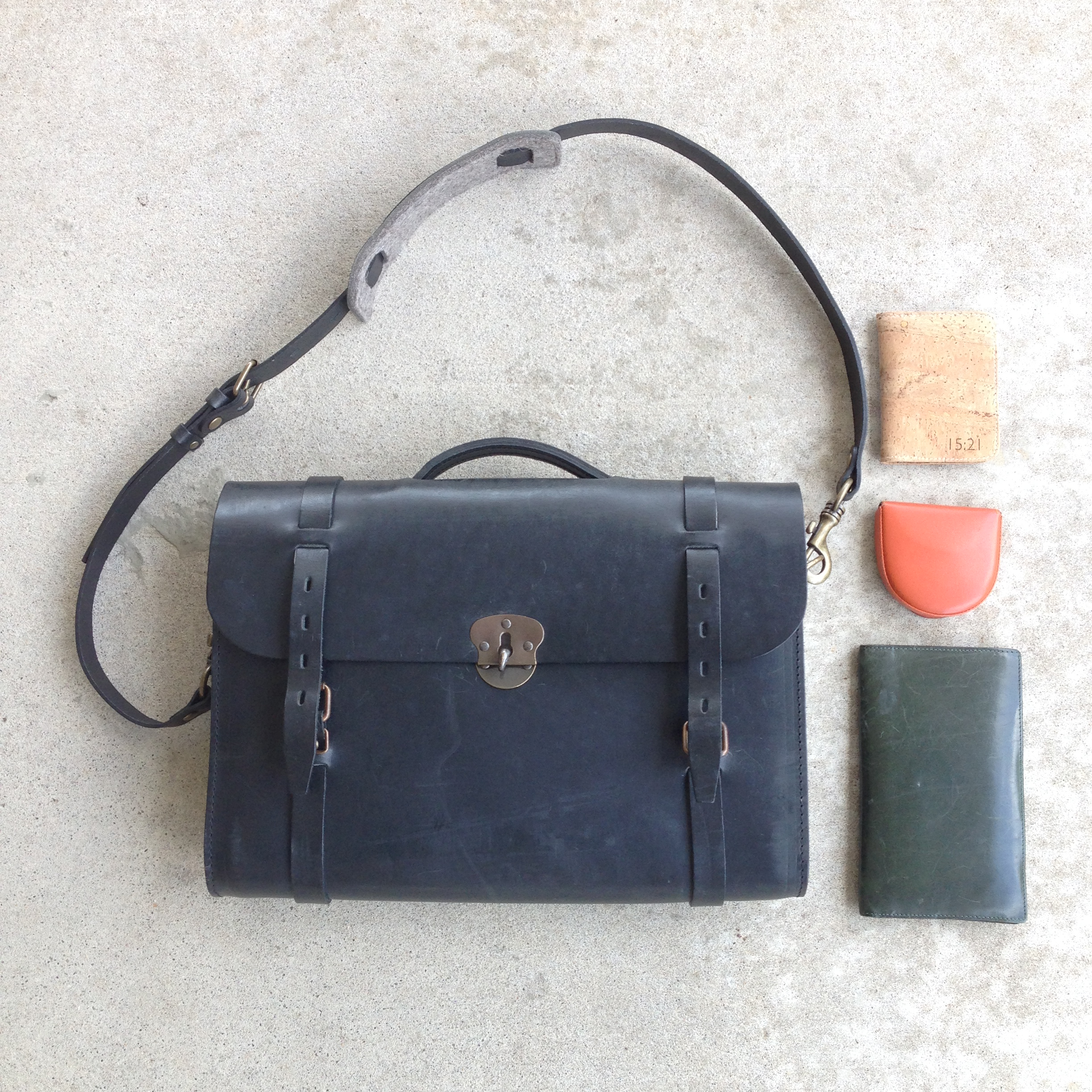2013 Bleu de Chauffe Leather Bag with new strap